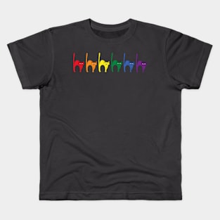 Cute Cats Rainbow Flag Kids T-Shirt